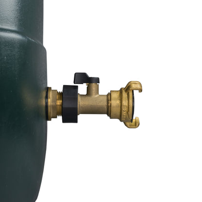 3/4’’ Brass Water Butt Set with Shut-Off Valve, Geka Connector & Drill Bit