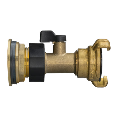 3/4’’ Brass Water Butt Set with Shut-Off Valve, Geka Connector & Drill Bit