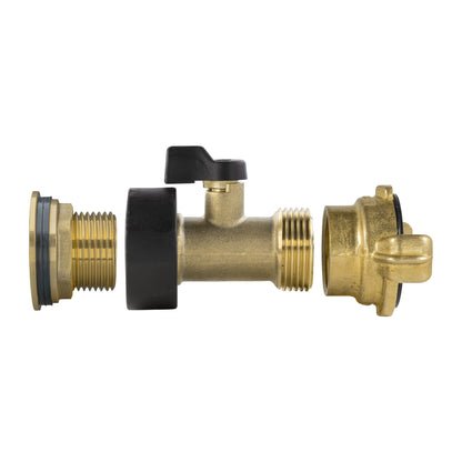 3/4’’ Brass Water Butt Set with Shut-Off Valve, Geka Connector & Drill Bit