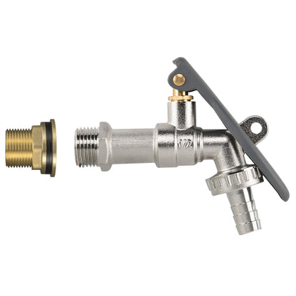 Brass Water Butt Set ¾″ with Hose Connector Tap and Lever Lock Mechanism