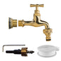3/4" Brass Water Butt Set with Polished Brass Quick Connect Tap & Drill Bit