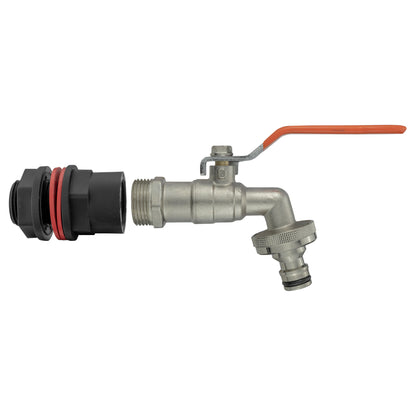 Water Butt Connection Kit ½" with Snap-Fit Lever Tap & Drill Bit