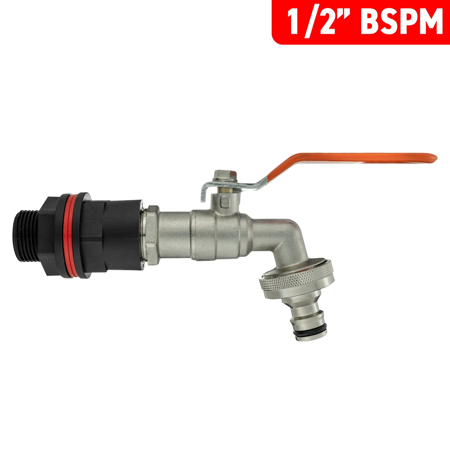 Water Butt Connection Kit ½" with Snap-Fit Lever Tap & Drill Bit