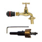 Water Butt Connector Set ½” with 15mm Polish Brass Tap Outlet and Drill Bit