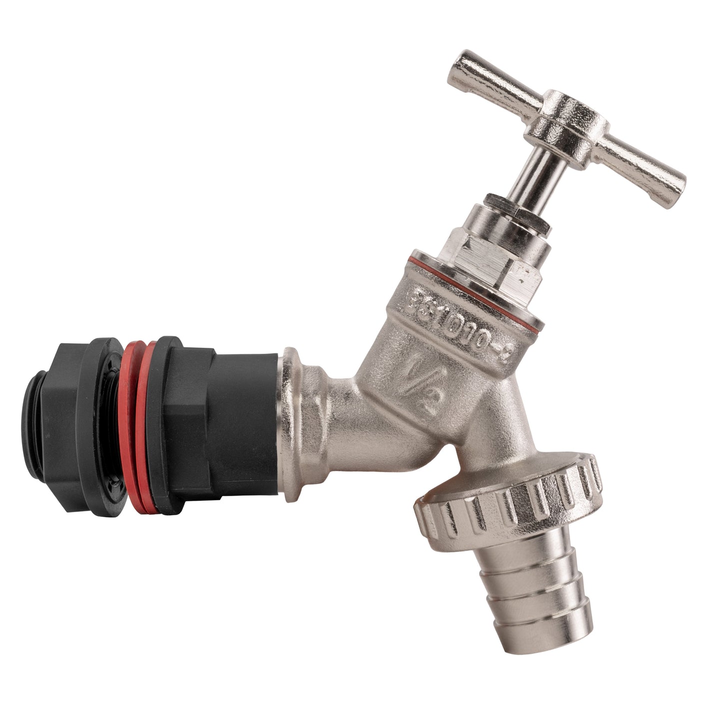 ½" Water Butt Set with Nickel-Plated Hose Barb Tap & Drill Bit