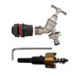 ½" Water Butt Set with Nickel-Plated Tap & Quick-Connect Outlet + Drill Bit