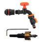 ½" Water Butt Set with Black Dial Tap, Dual Outlet Splitter & Drill Bit