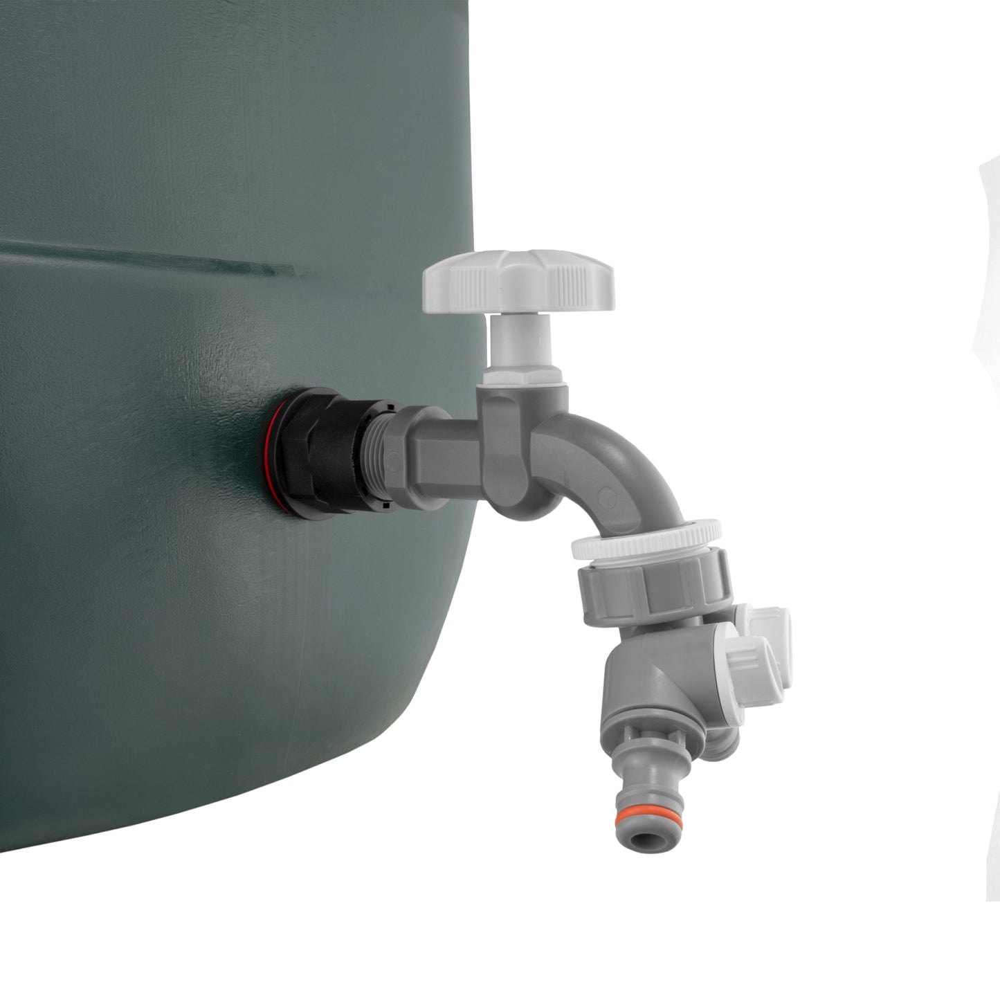 ½" Water Butt Set with Grey Dial Tap & Dual Outlet Splitter