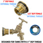 Brass Garden Tap Water Butt Replacement Bib Tap Lever Hose Barb Quick Fit