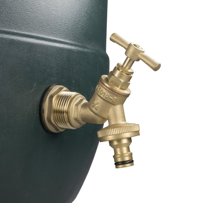 1" Water Butt Fitting Set with Brass Click-Lock Tap and Hole Saw Bit