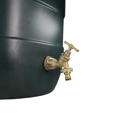 1" Water Butt Fitting Set with Brass Click-Lock Tap and Hole Saw Bit
