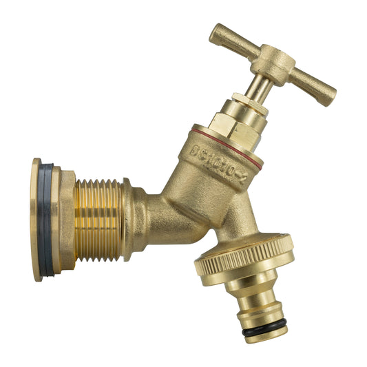1” Water Butt Brass Set Including Brass Tap with Quick-Connect Fitting