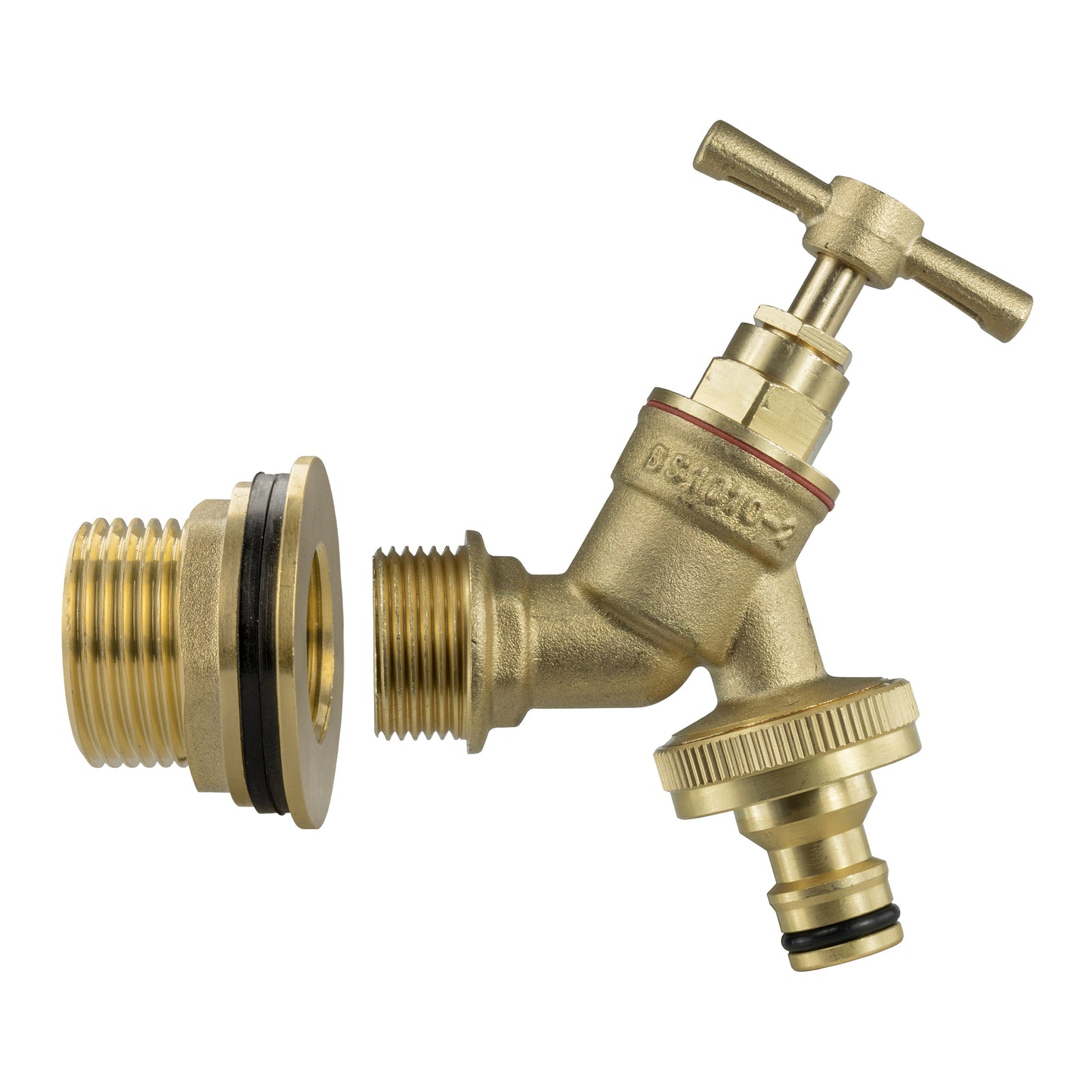 1" Water Butt Fitting Set with Brass Click-Lock Tap and Hole Saw Bit