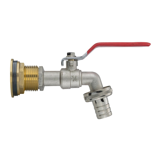 1” Water Butt Brass Set Including Barbed Lever Tap