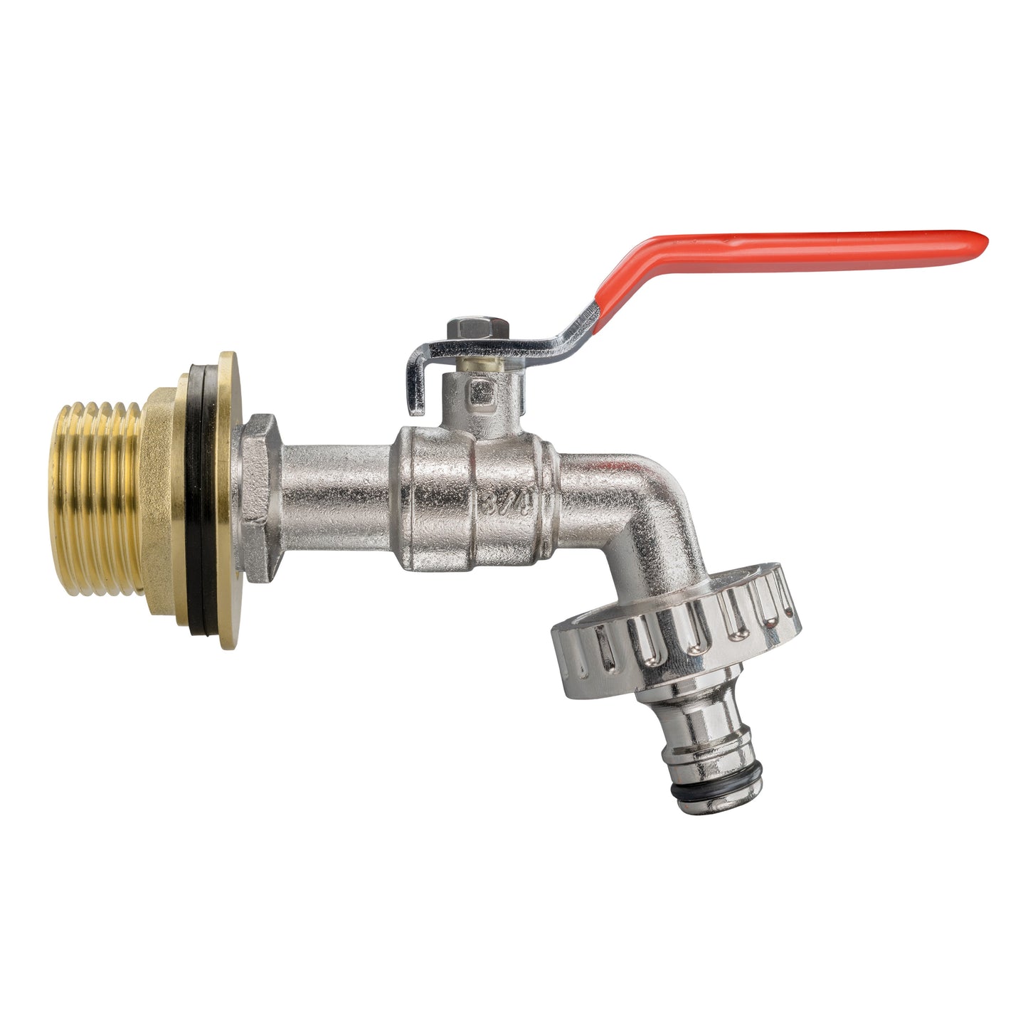 1" Brass Water Butt Set with Lever-Operated Quick Connect Tap & Hole Saw