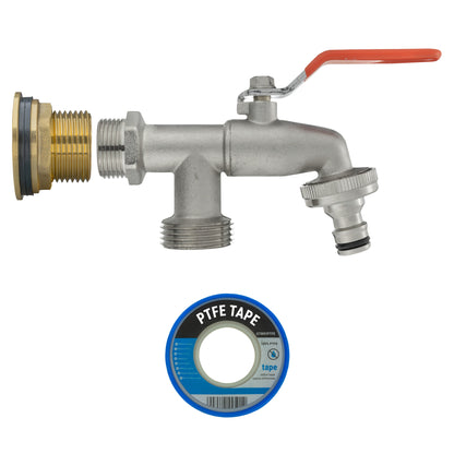 1” Water Butt Brass Set Including Dual Tap