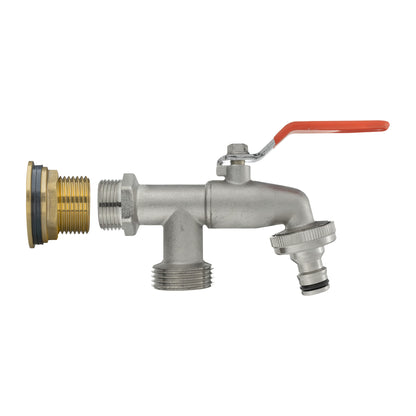 1” Water Butt Brass Set Including Dual Tap