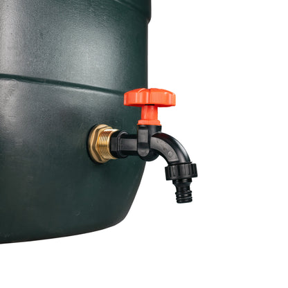 1’’ Water Butt Brass Set with Black Garden Tap & Hole Saw Cutter
