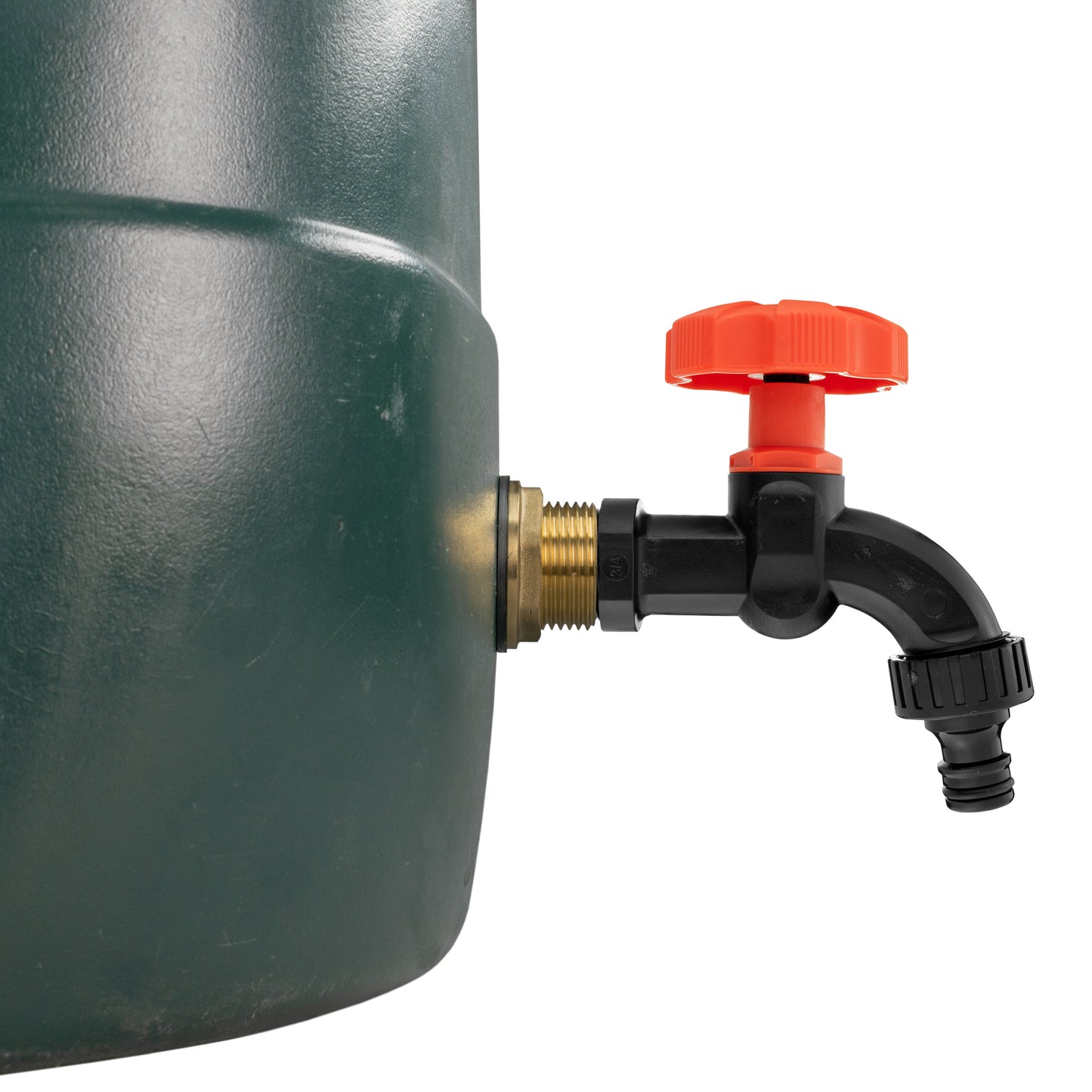 1’’ Water Butt Brass Set with Black Garden Tap & Hole Saw Cutter