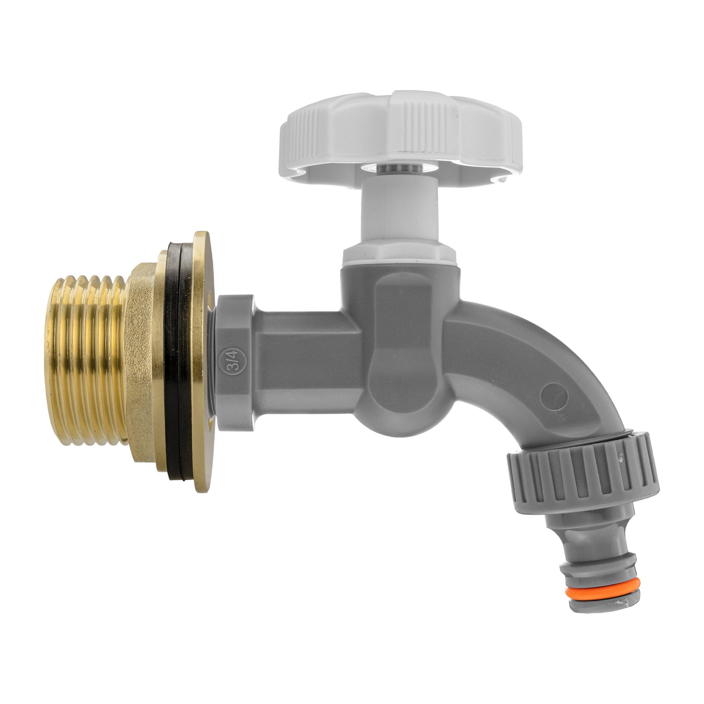 1’’ Water Butt Brass Set with Grey Garden Tap & Hole Saw Cutter