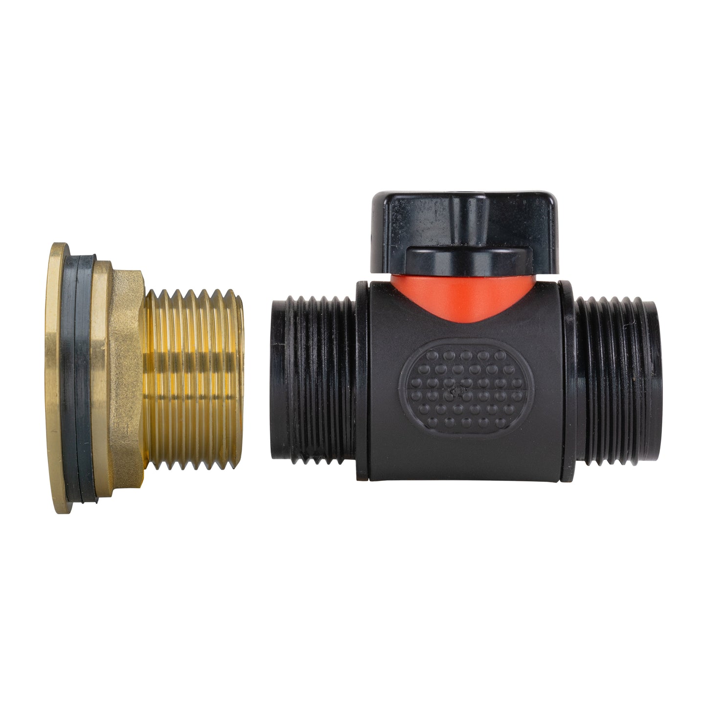 1" Brass Water Butt Set Including 3/4" BSP Inline Valve