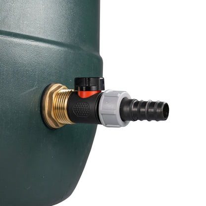 1" Brass Water Butt Set with In-Line Valve, 20mm Hose Barb & Drill Bit