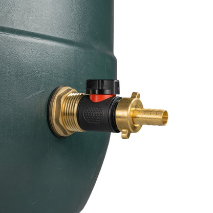 1" Water Butt Brass Set with In-Line Valve, 1/2" Hose Tail and Hole Saw