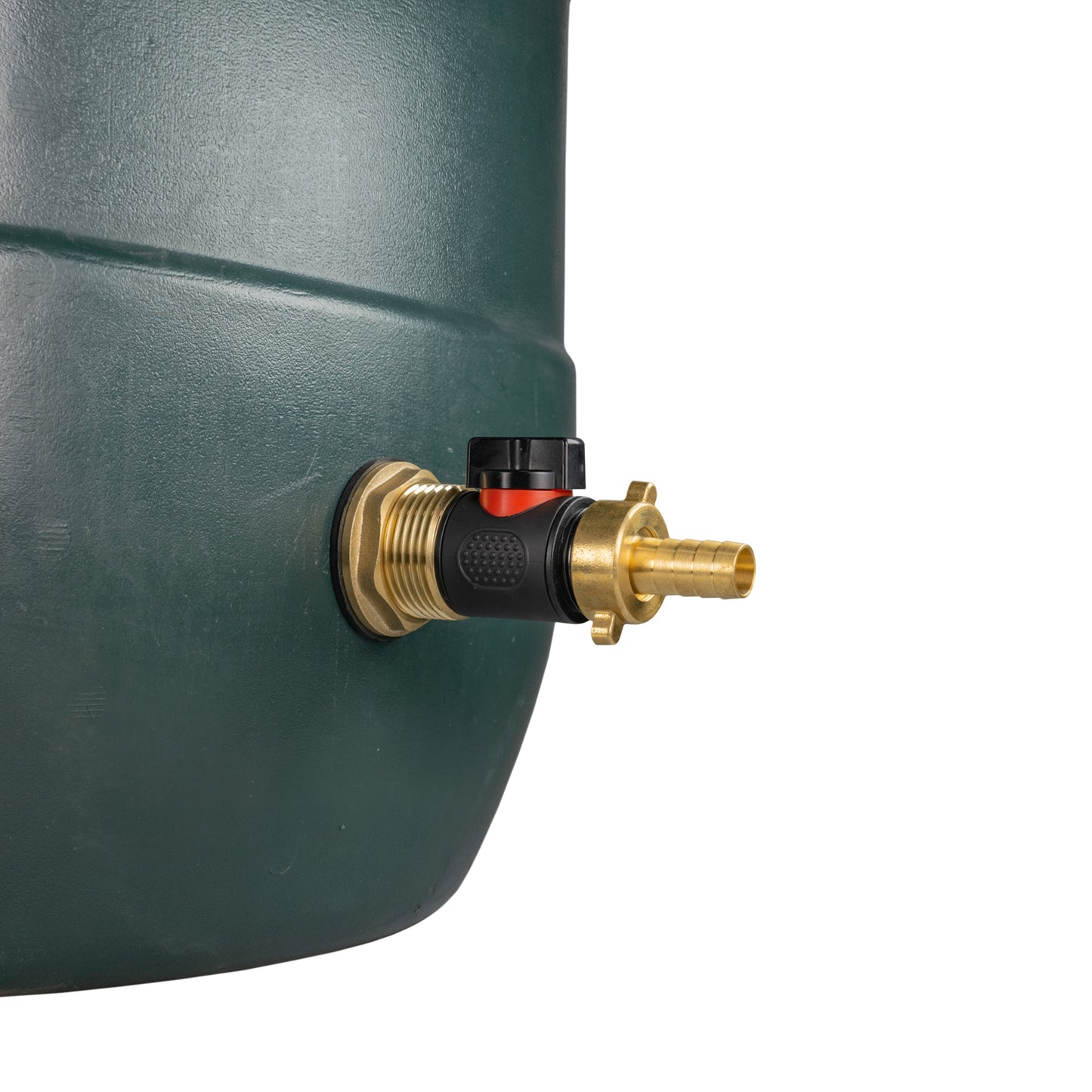 1" Water Butt Brass Set with In-Line Valve, 1/2" Hose Tail and Hole Saw