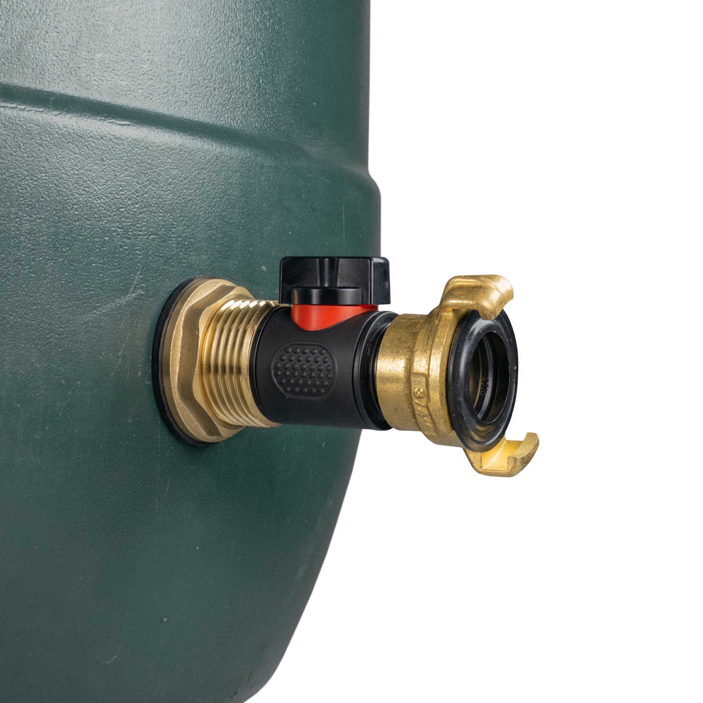 1" Brass Water Butt Set Including Inline Valve & Geka Connector