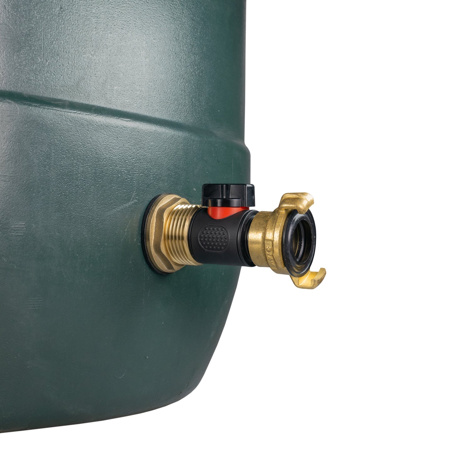 1" Brass Water Butt Set Including Inline Valve & Geka Connector