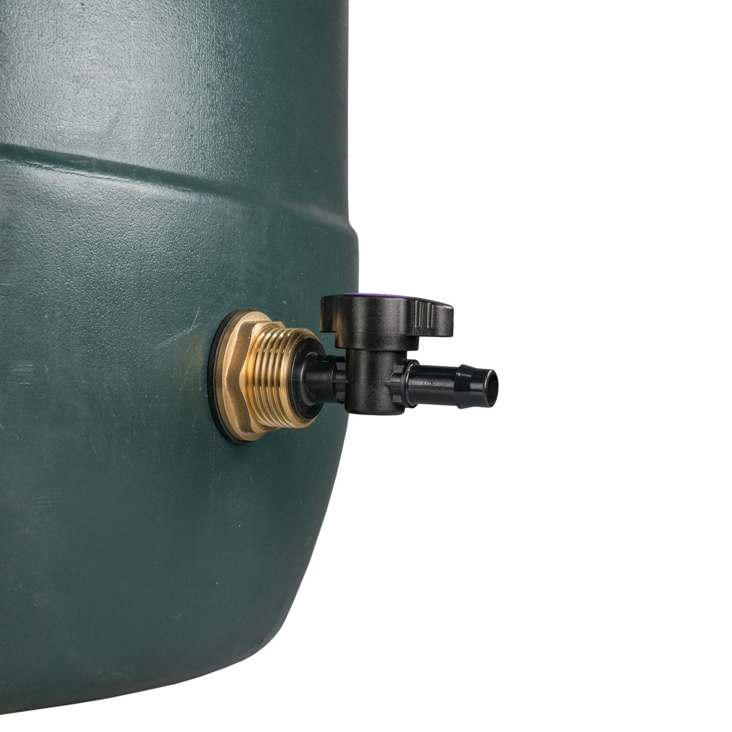 1" Brass Water Butt Set Including Inline Valve & 13mm Barb Irrigation Connector