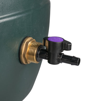 1" Brass Water Butt Set Including Inline Valve & 13mm Barb Irrigation Connector