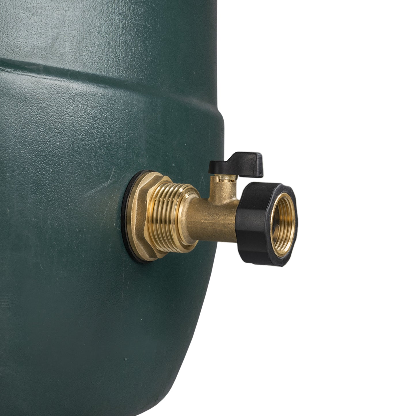 1" Brass Water Butt Outlet Kit with Valve & Drill Bit
