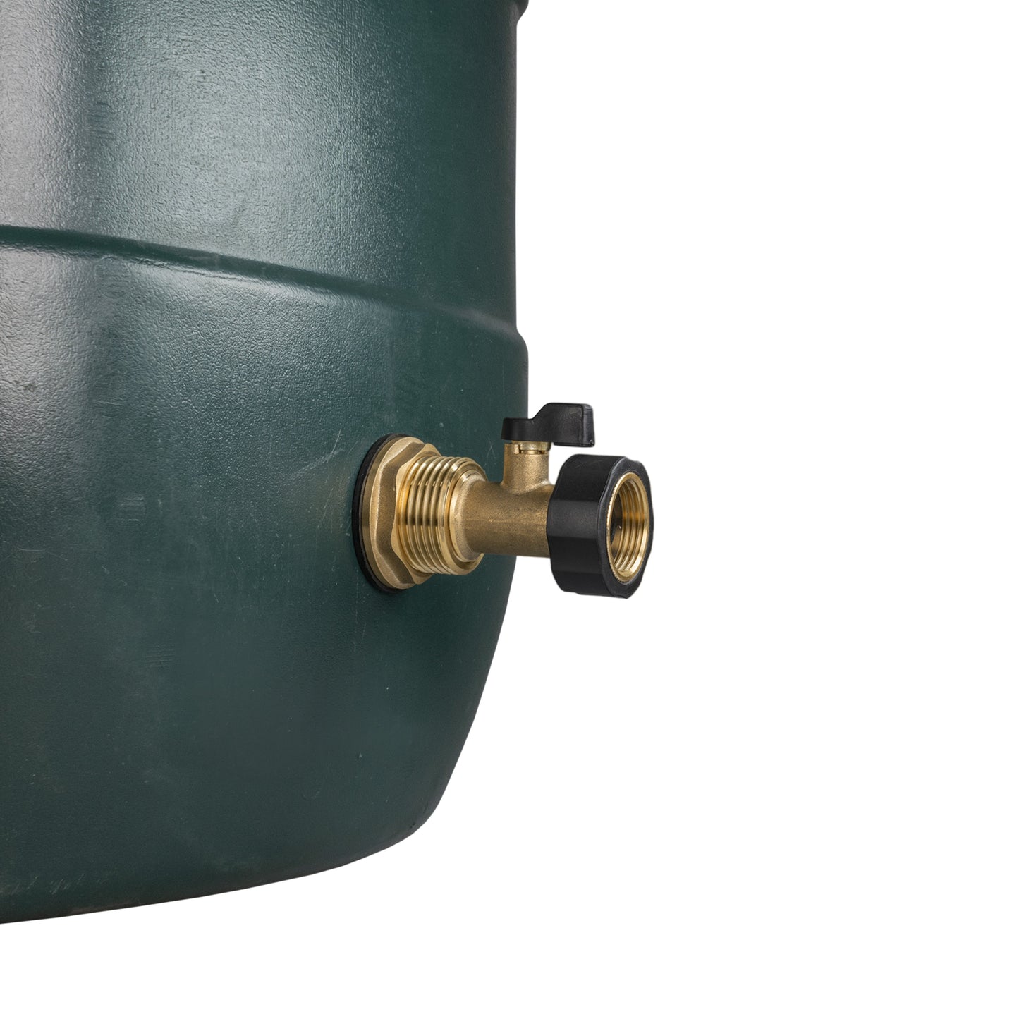 1" Brass Water Butt Outlet Kit with Valve & Drill Bit