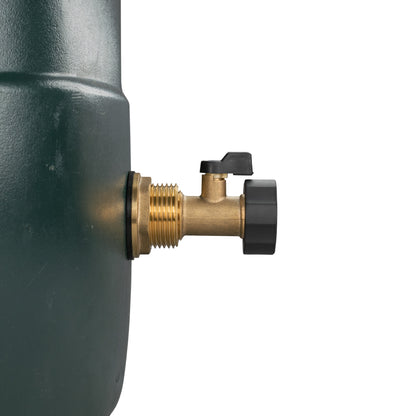 1" Brass Water Butt Outlet Kit with Valve & Drill Bit