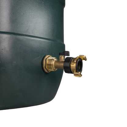 1" Brass Water Butt Set with Brass Tap, Geka Connector & Drill Bit