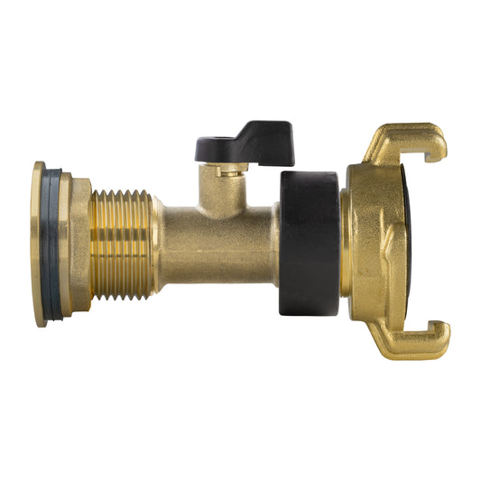 1” Brass Water Butt Set Including Brass Valve with Geka Type Fitting