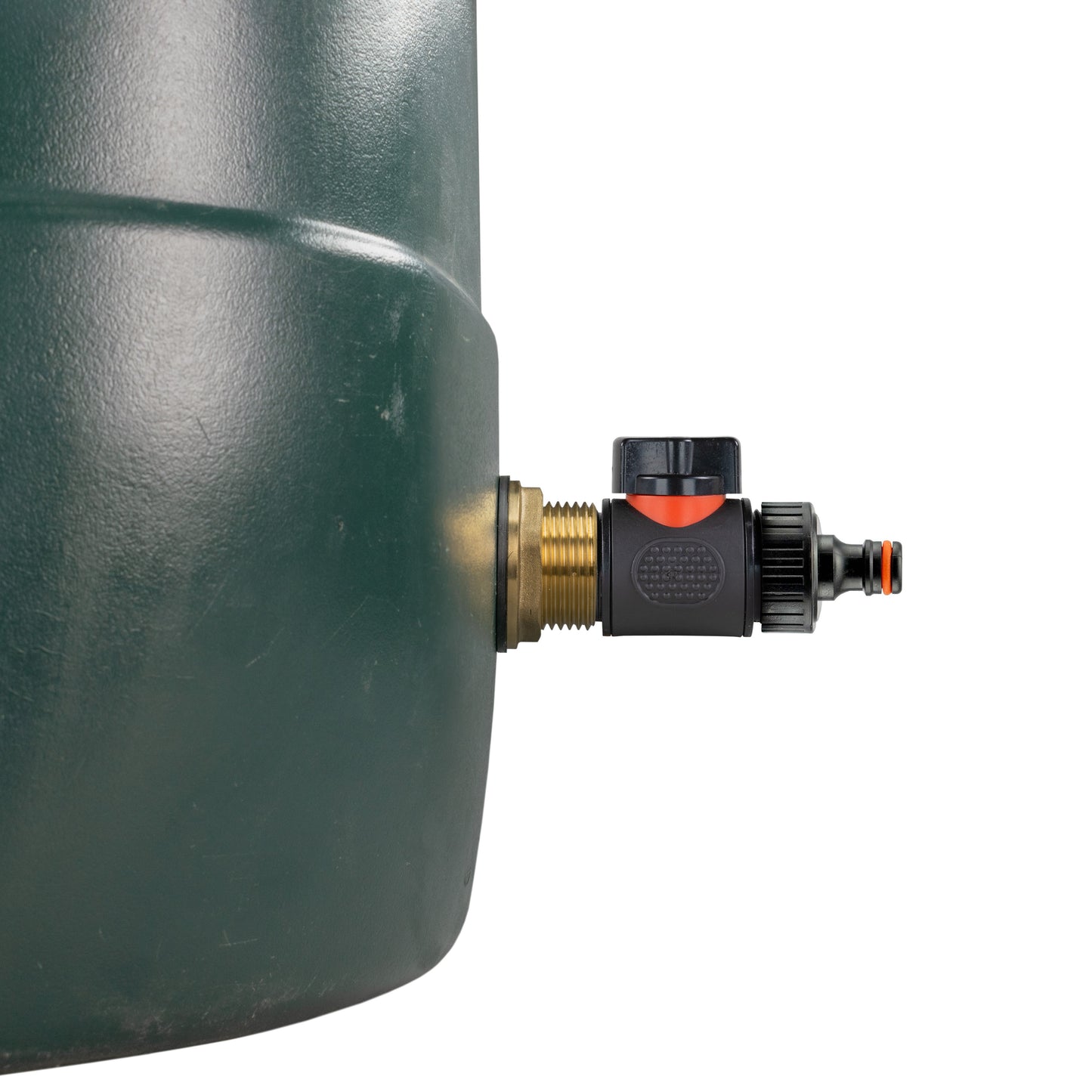 1" Brass Water Butt Set with In-Line Tap, Quick-Connect Fitting & Drill Bit