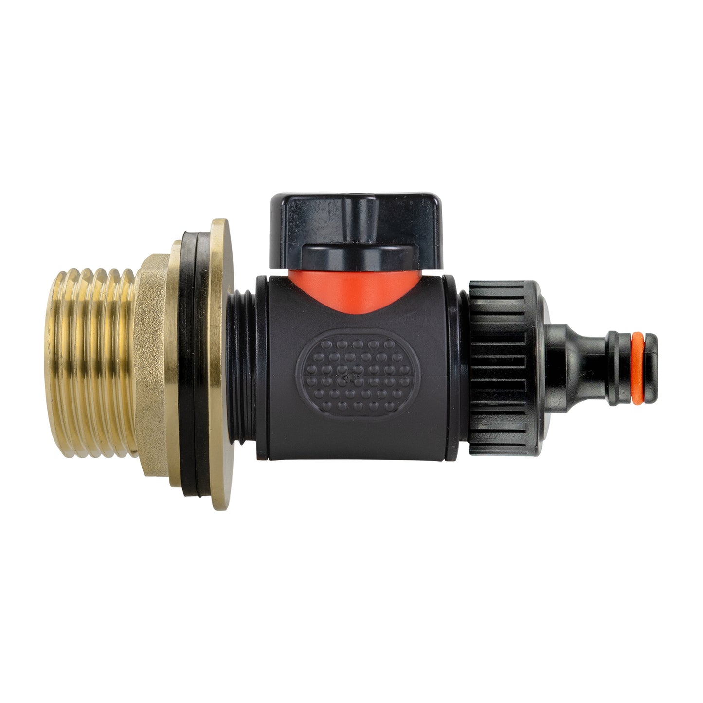 1" Brass Water Butt Set with In-Line Tap, Quick-Connect Fitting & Drill Bit
