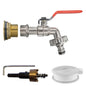 1" Brass Water Butt Set with Lever-Operated Quick Connect Tap & Hole Saw