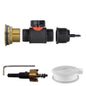 1" Brass Water Butt Set with In-Line Valve, 4mm Hose Barb & Drill Bit