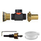 1" Water Butt Brass Set with In-Line Valve, 3/4" Hose Tail Fitting and Hole Saw