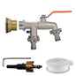 1" Brass Water Butt Set with Twin Quick-Connect Tap and Drill Bit