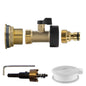 1" Brass Water Butt Set with Shut-Off Valve, Quick-Connect Fitting & Drill Bit