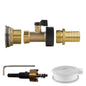 1" Brass Water Butt Set with Brass Tap, 19mm Hose Barb & Drill Bit