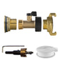 1" Brass Water Butt Set with Brass Tap, Geka Connector & Drill Bit