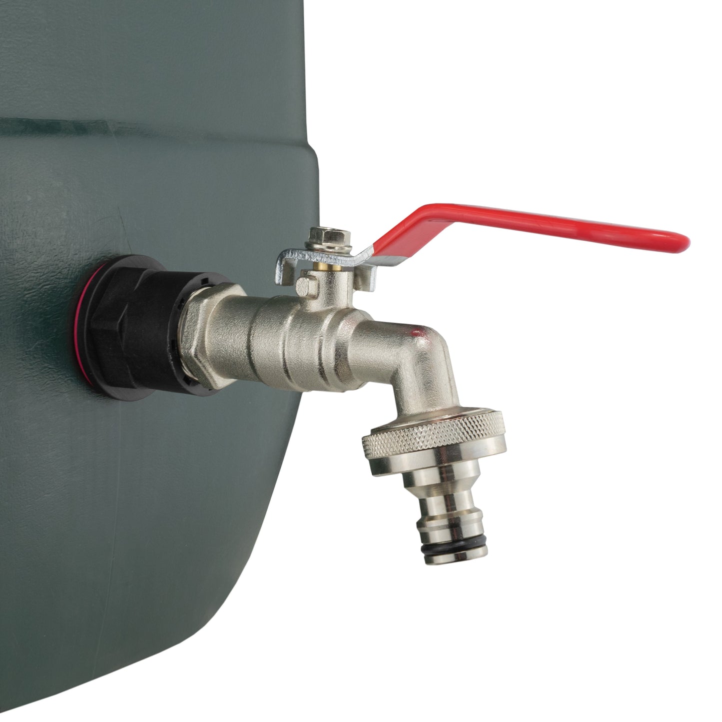3/4" Water Butt Fitting Set with Quick-Connect Lever Tap & Drill Bit