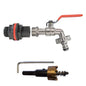 3/4" Water Butt Fitting Set with Quick-Connect Lever Tap & Drill Bit