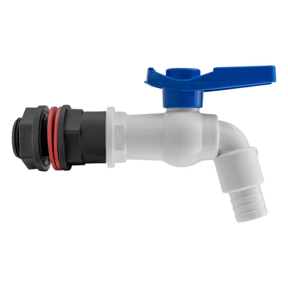 3/4" Water Butt Fitting Set with White PVC Tap and Drill Bit