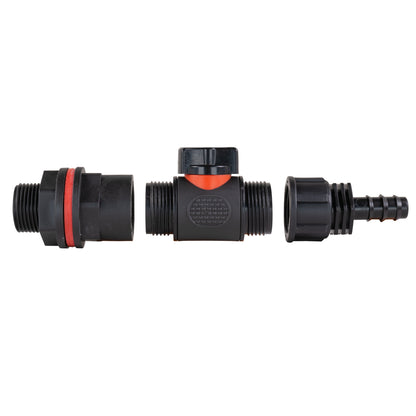 ¾" Water Butt Set with In-Line Valve and ½" Barbed Outlet
